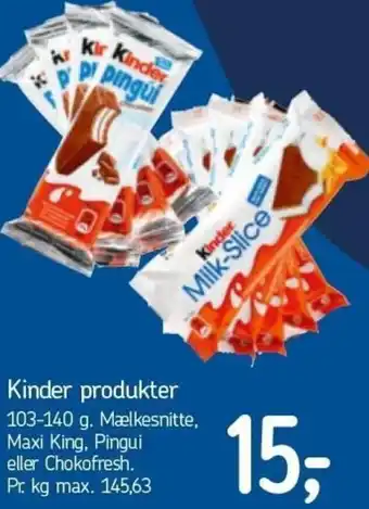 Føtex Kinder Produkter 103-140 g tilbud