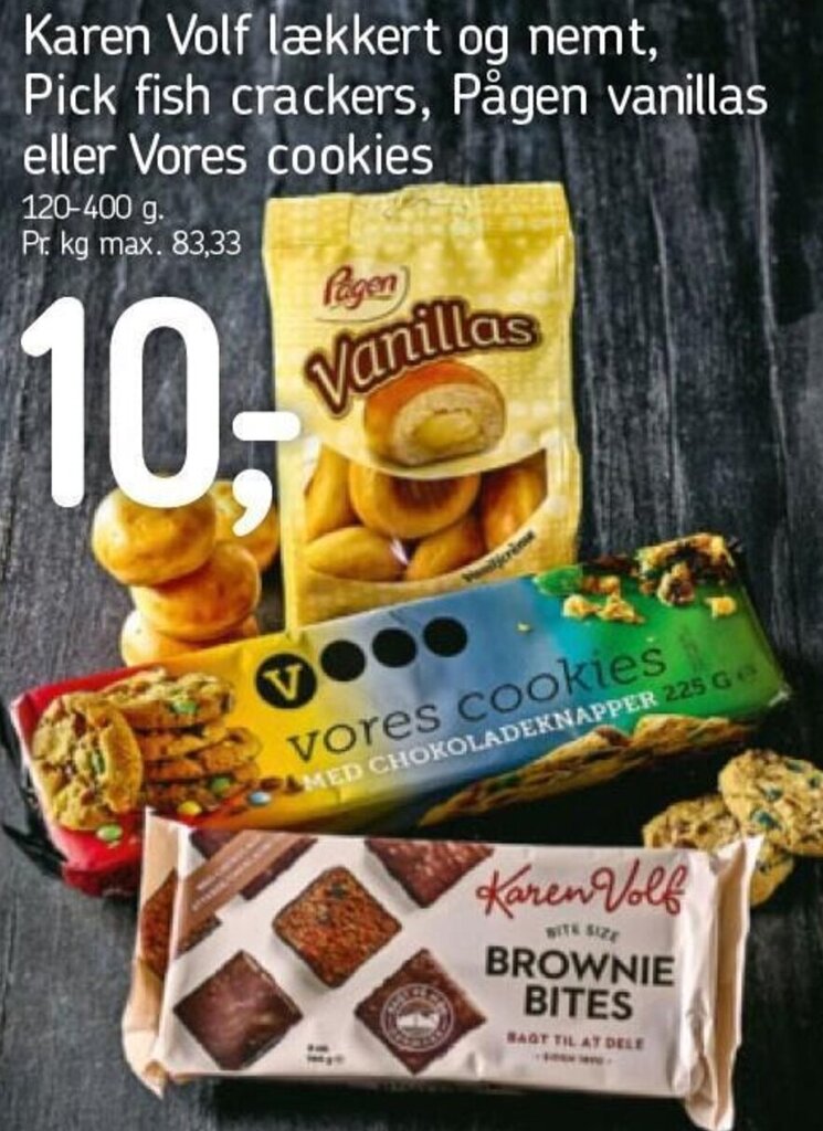 Karen Volf Lækkert Og Nemt,Pick Fish Crackers 120400 g tilbud hos Føtex