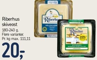 Føtex Riberhus Skiveost 180-240 g tilbud