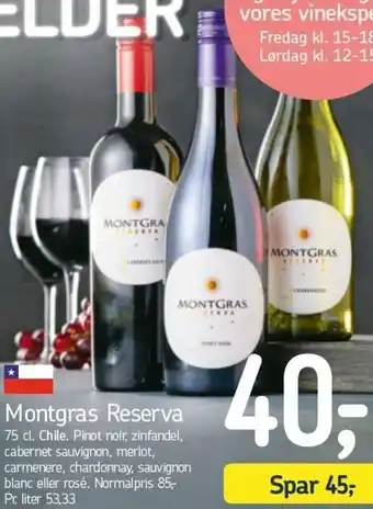 Føtex Montgras Reserva 75 cl tilbud