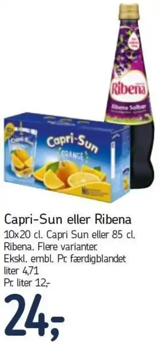 Føtex Capri Sun Eller Ribena 10x20 cl tilbud