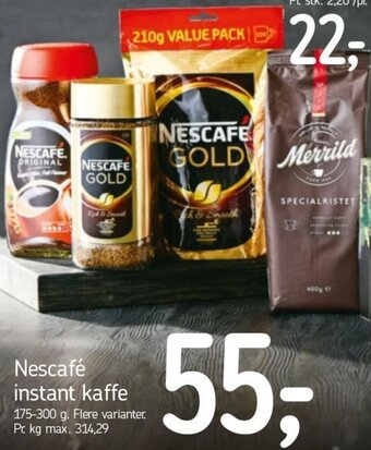 Føtex Nescafé Instant Kaffe 175-300 g tilbud