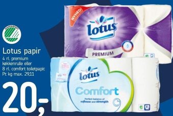 Føtex Lotus Papir tilbud