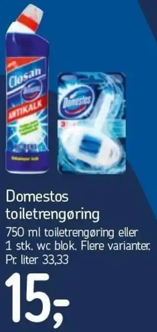 Føtex Domestos Toiletrengøring 750 ml tilbud