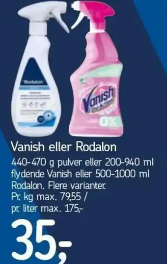 Føtex Vanish Eller Rodalon 440-470 g tilbud