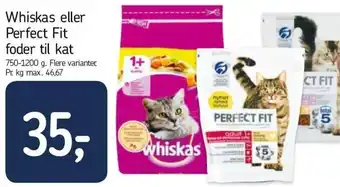Føtex Whiskas Eller Perfect Fit Foder Til Kat 750-1200 g tilbud