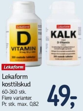Føtex Lekaform Kosttilskud 60-360 Stk. tilbud