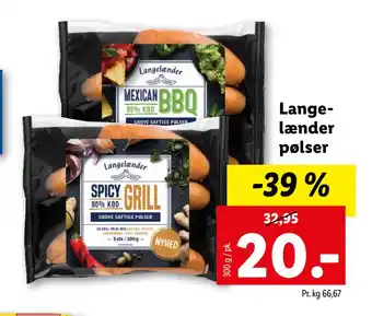 Lidl Langelænder pølser tilbud