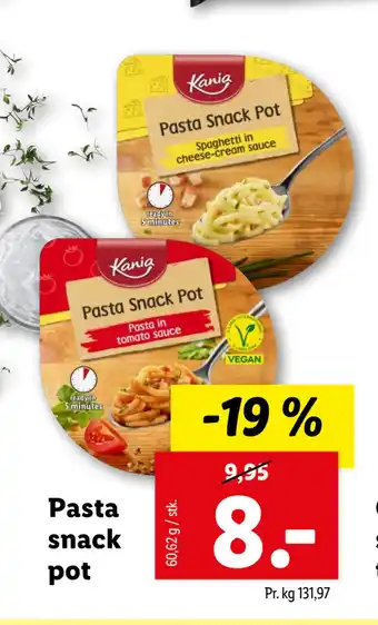 Lidl Pasta snack pot tilbud