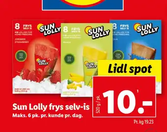 Sun Lolly frys selv-is