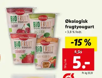 Lidl Økologisk frugtyougurt tilbud