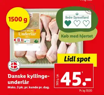 Danske kyllingeunderlår