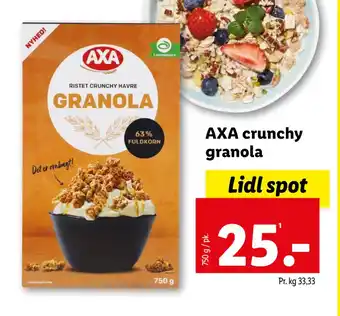Lidl AXA crunchy granola tilbud