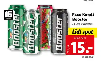 Lidl Faxe Kondi Booster tilbud