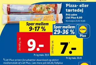 Lidl Pizza- eller tærtedej tilbud
