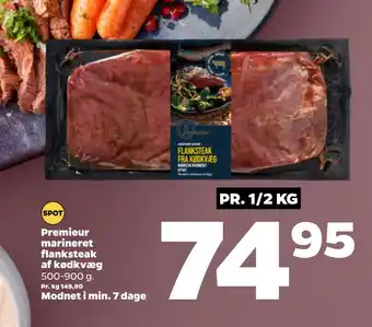Netto Premieur marineret flanksteak af kødkvæg tilbud