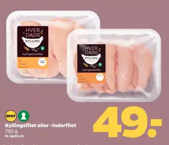 Netto Kyllingefilet eller -inderfilet tilbud