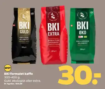 Netto BKI formalet kaffe tilbud