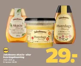 Netto Jakobsens akacie- eller hverdagshonning tilbud