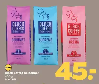 Netto Black Coffee helbønner tilbud