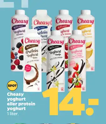 Netto Cheasy yoghurt eller protein yoghurt tilbud