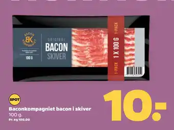 Netto Baconkompagniet bacon i skiver tilbud