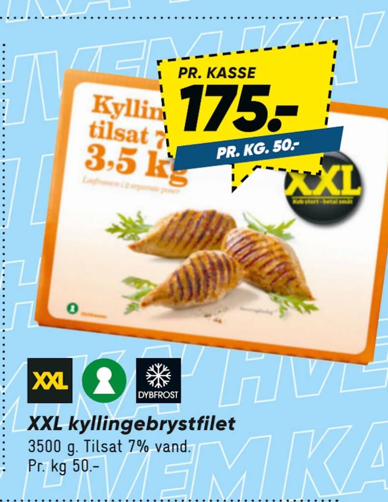 XXL kyllinge brystfilet tilbud hos Bilka