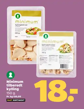 Netto Minimum tilberedt kylling tilbud