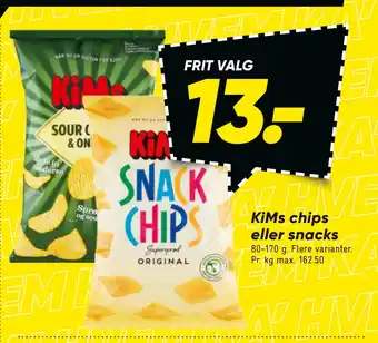 Bilka KiMs chips eller snacks tilbud