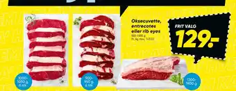 Bilka Oksecuvette, entrecotes eller rib eyes tilbud