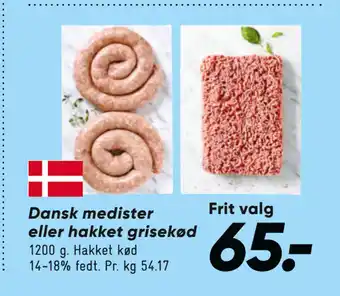 Bilka Dansk medister eller hakket grisekød tilbud