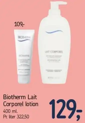 Føtex Biotherm Lait Corporel Lotion 400 ml tilbud