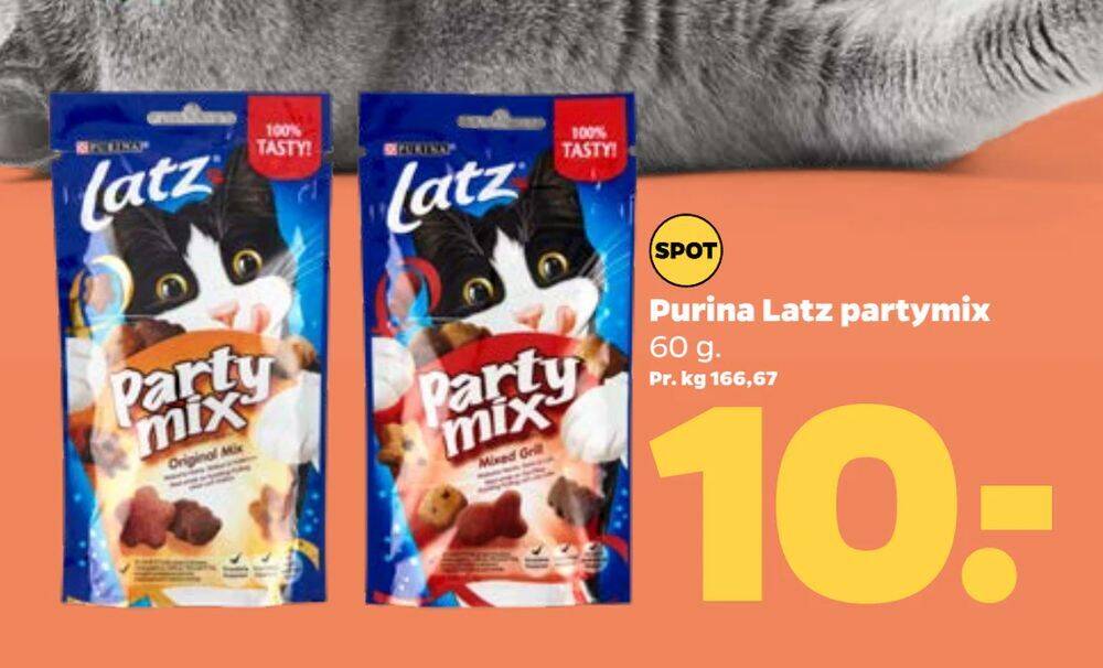 Purina Latz partymix tilbud hos Netto