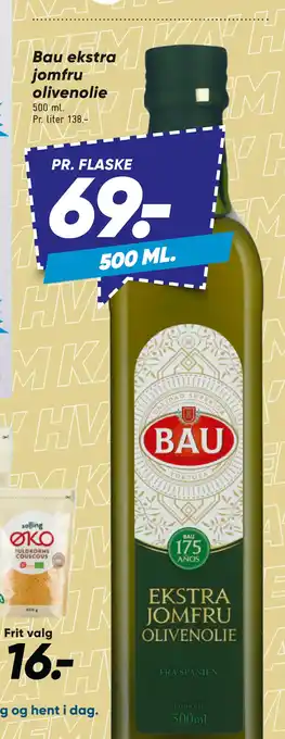 Bilka Bau ekstra jomfru olivenolie tilbud