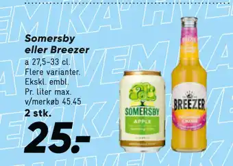 Bilka Somersby eller Breezer tilbud