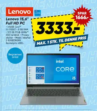 Bilka Lenovo 15,6 Full HD PC tilbud