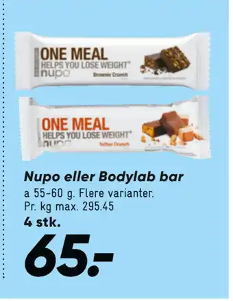 Bilka Nupo eller Bodylab bar tilbud