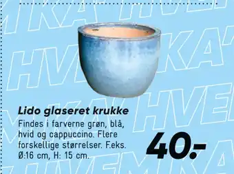 Bilka Lido glaseret krukke tilbud