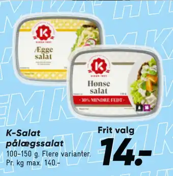 Bilka K-Salat pålægssalat tilbud