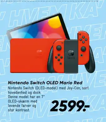Bilka Nintendo Switch OLED Mario Red tilbud