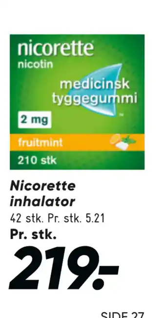 Bilka Nicorette inhalator tilbud