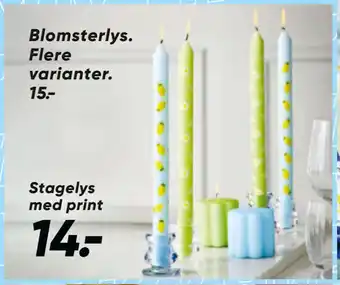 Bilka Stagelys med print tilbud