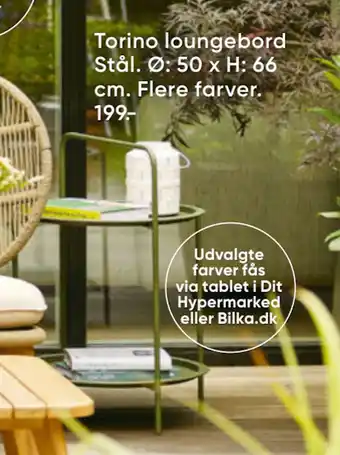 Bilka Torino loungebord Stål tilbud