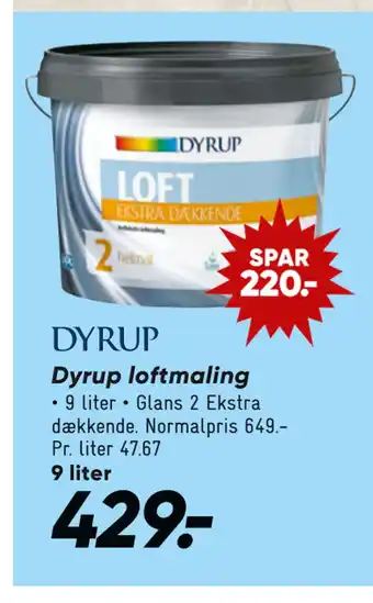 Bilka Dyrup loftmaling tilbud