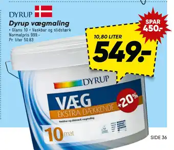 Bilka Dyrup vægmaling tilbud