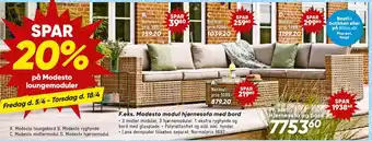 Bilka Modesto loungebord tilbud