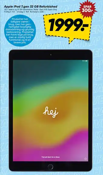 Bilka Apple iPad 7.gen 32 GB Refurbished tilbud