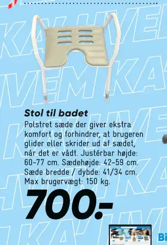 Stol til badet