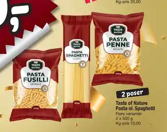 Fakta Tyskland Taste of Nature Pasta el. Spaghetti tilbud