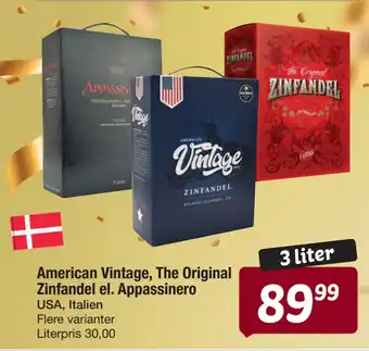 American Vintage, The Original Zinfandel el. Appassinero